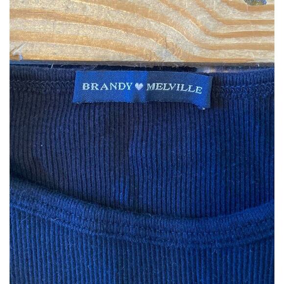 Brandy Melville Ribbed Tank Dress Size Small Women’s Black - Picture 3 of 5